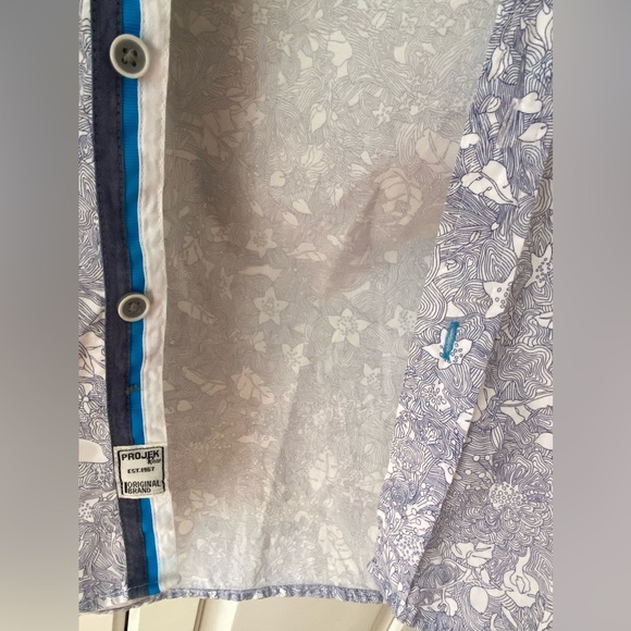 PROJEK Raw Floral print Mens 100% cotton Short Sleeve Button Up Shirts. S. - Picture 9 of 12